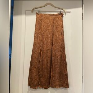 Banana republic animal print midi skirt size 2